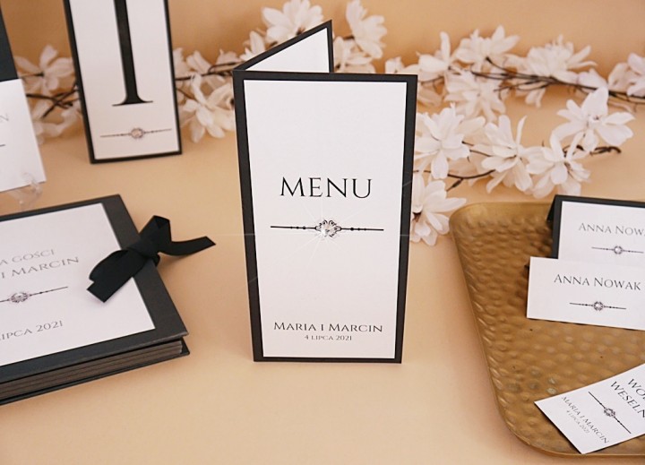 Menu weselne ślub menu ślubne na stoły MIRAGE 